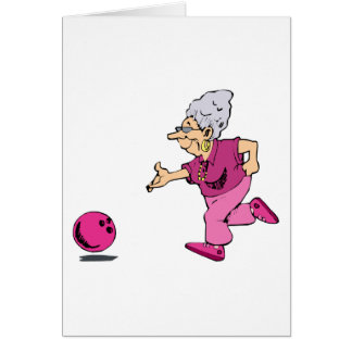 Cartão Liga de boliche das avós