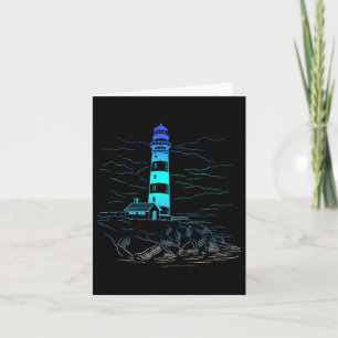 Cartão Lighthouse Seeft House Navegando Sea Beach Life Bo