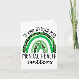 Cartão Ligue Para Sua Mente Leopardo Rainbow Mental Healt