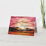Cartão Like a grandfather to me birthday Sunset mountains<br><div class="desc">A beautiful sunset over the mountains. Customize this card in any way you choose.</div>