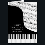 Cartão Like a Sister To Me Piano and Music Birthday<br><div class="desc">A birthday card for someone who is like a sister. A great card for anyone who is into piano music. A grand piano with the keys along the bottom of the card. A sheet of music fills the background. A great card for someone who loves music. This is NOT a...</div>