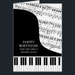Cartão Like a Sister To Me Piano and Music Birthday<br><div class="desc">A birthday card for someone who is like a sister. A great card for anyone who is into piano music. A grand piano with the keys along the bottom of the card. A sheet of music fills the background. A great card for someone who loves music. This is NOT a...</div>