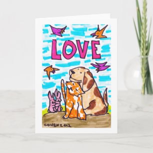 Cartão Like Cats and Dogs - greeting cards