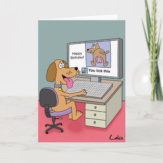 Cartão Like this funny dog facebook Birthday card (Frente)