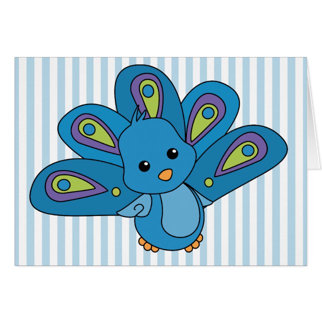 Cartão Lil' Baby Peacock (Frente Horizontal)