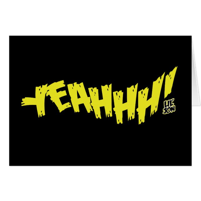 Cartão Lil Jon "Yeeeah!" Amarelo (Frente Horizontal)