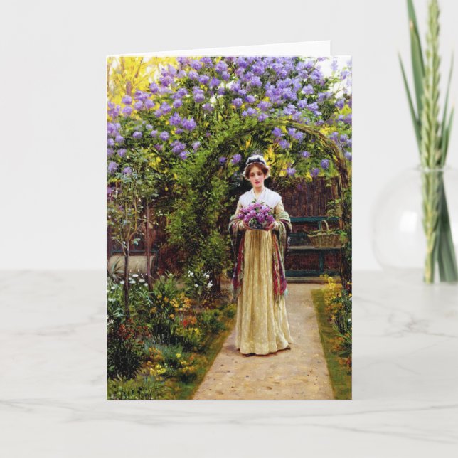 Cartão LIlac by Edmand Blair Leighton (Frente)