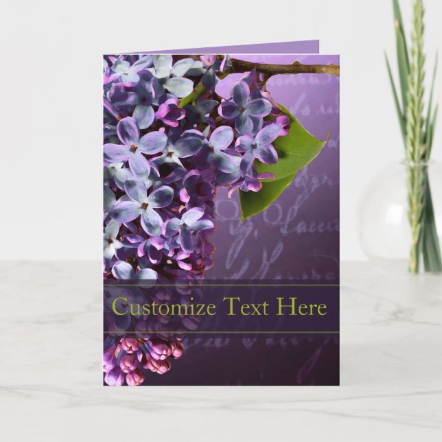 Cartão Lilac De Anúncio De Casamento E Eventos (Frente)