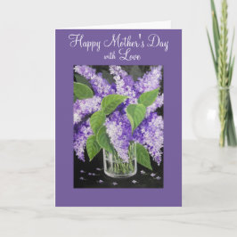 Cartão Lilac floral Mother's Day greeting card