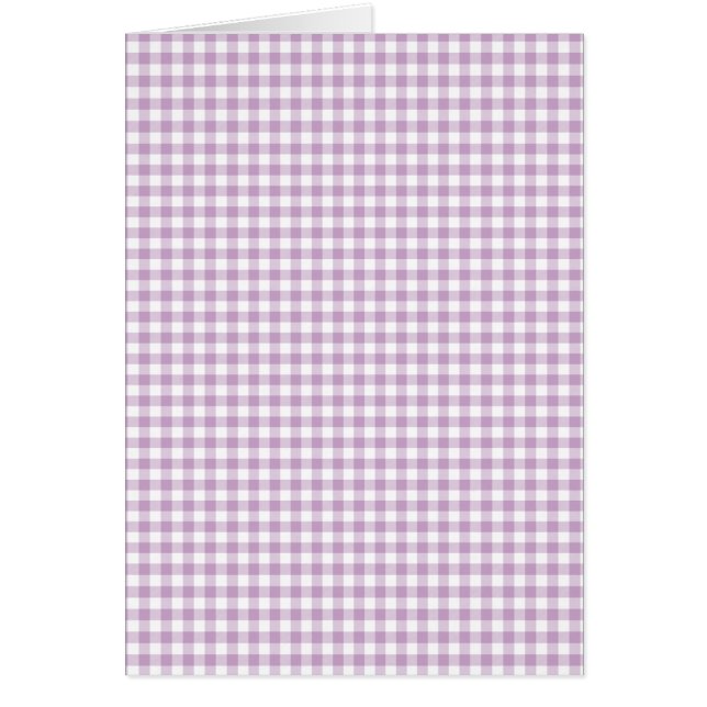 Cartão Lilac Gingham (Frente)