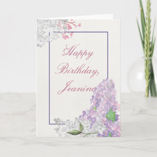Cartão Lilac Loveliness Feliz Aniversário