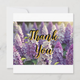 Cartão Lilac Púrpura Personalizado Obrigado