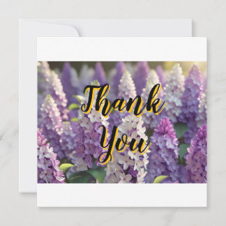Cartão Lilac Púrpura Personalizado Obrigado