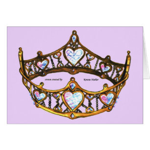 Cartão Lilac Rosa Dourado da Rainha dos Corações T