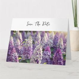Cartão Lilac Roxo Personalizado Guarda A Data