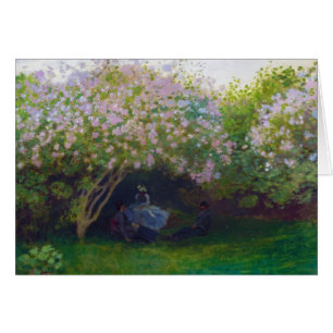 Cartão Lilacs, tempo cinzento Claude Monet