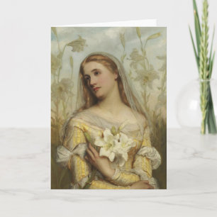 Cartão Lilies by Gustav Pope (d.1895) Blank Note Card Cus