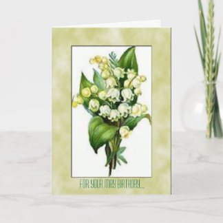 Cartão Lilies of the Valley May Birthday Card