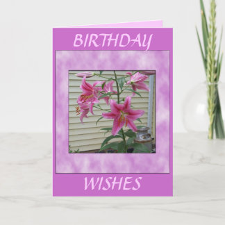 CARTÃO LILY BIRTHDAY WISHES