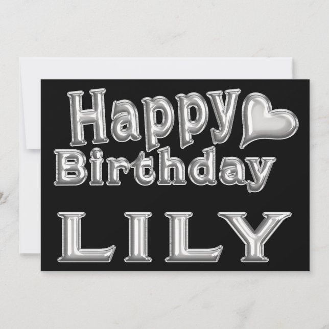 Cartão Lily Happy Birthday Karte Grußkarte mit Herz (Frente)