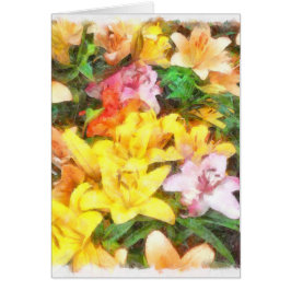 Cartão Lily Love and Light Watercolor