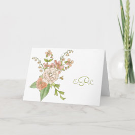 Cartão Lily of the Valley and Rosa Personal Stationery