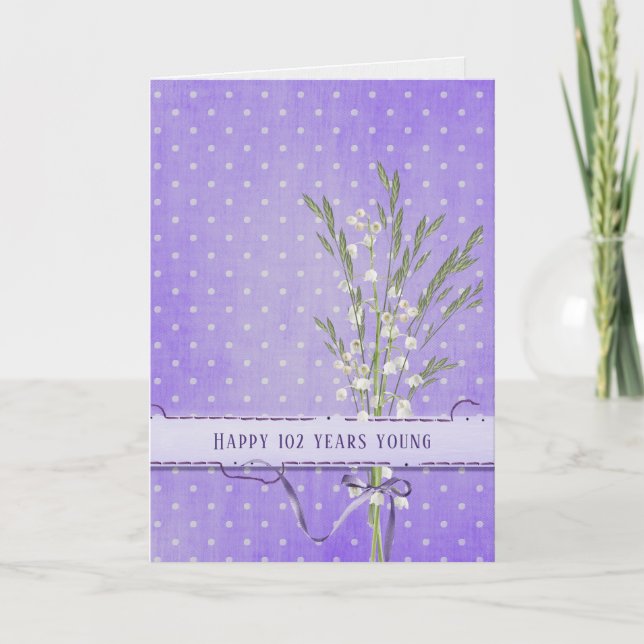 Cartão Lily of the Valley Bouquet 102nd birthday (Frente)