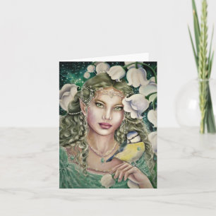Cartão Lily of the valley fairy greeting card