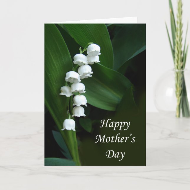 Cartão Lily of the Valley Mother's Day card (Frente)