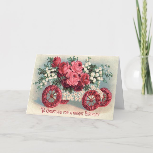 Cartão Lily Rosa vermelha de Carro do Vale Esquece-Me-Não (Frente)