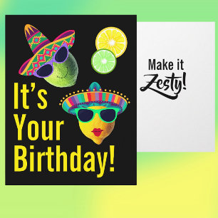 Cartão Limão-Lima Engraçado Zesty Personalizado
