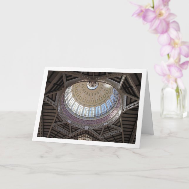 Cartão Limite máximo do Mercado Central, Valência, España (Orquídea)