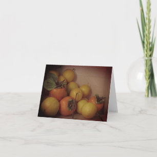 Cartão Limões e Persimmon Ainda Life