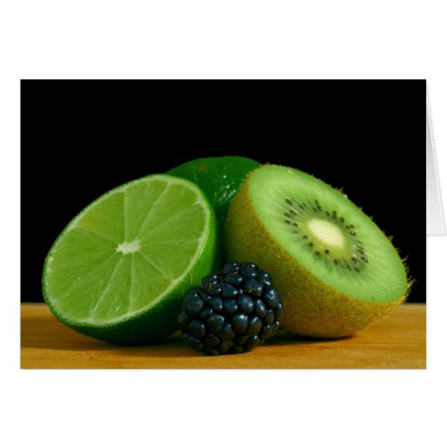 Cartão Limões Kiwis Berry Berries (Frente Horizontal)