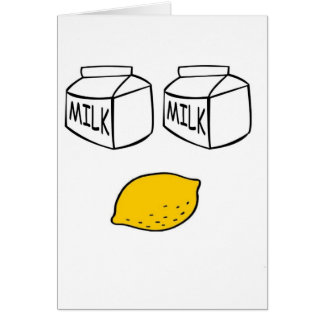 Cartão Limonada do leite do leite