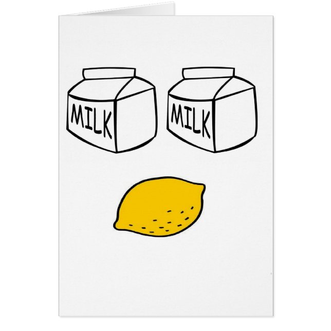 Cartão Limonada do leite do leite (Frente)