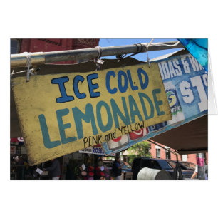 Cartão Limonada Fria De Gelo, Feira De Rua Upper West Sid