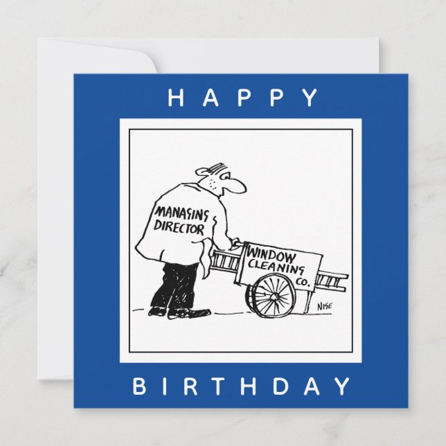 Cartão Limpador de Janelas com Carrinho de Limpeza de Jan (Frente)