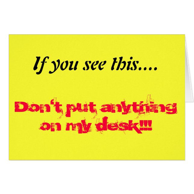 Cartão Limpar mesa (Frente Horizontal)