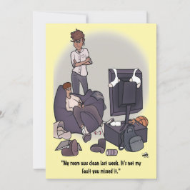 Cartão Limpe a placa flexível do seu quarto