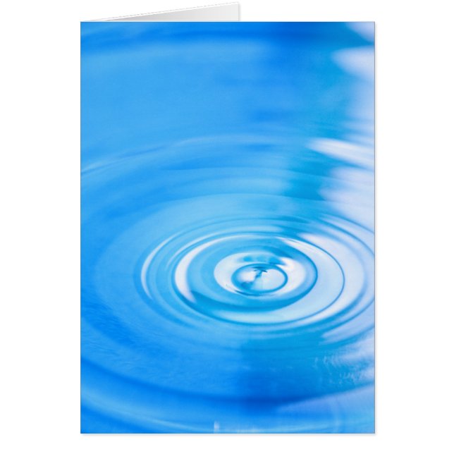 Cartão Limpe ondinhas da água azul (Frente)