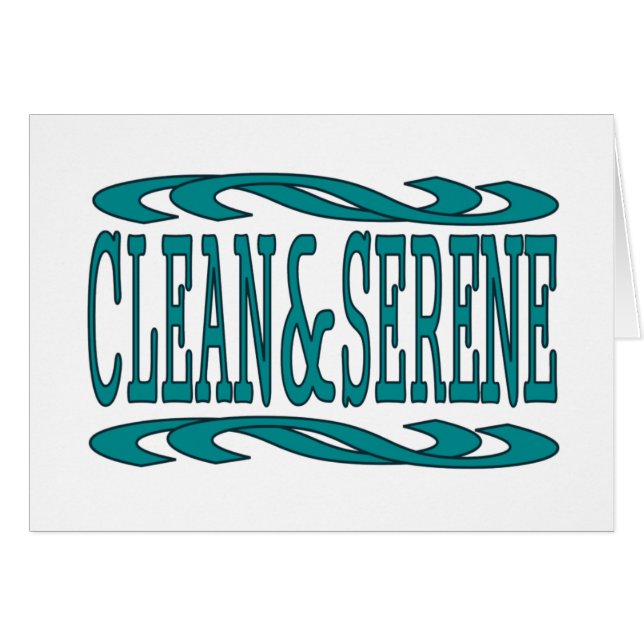 Cartão Limpo e sereno (Frente Horizontal)