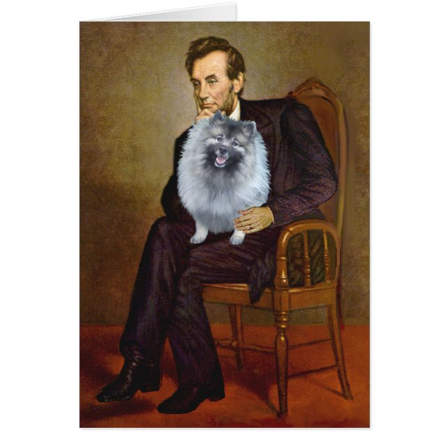 Cartão Lincoln - Keeshond (F) (Frente)