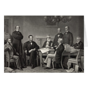 Cartão Lincoln Lendo a Proclamação da Emancipação