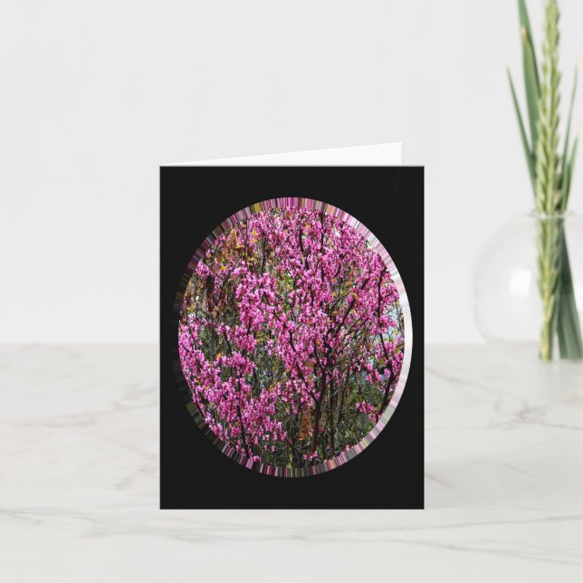 Cartão Linda árvore vermelha..... (Frente)