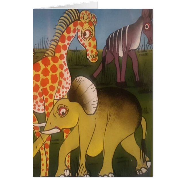 Cartão Linda cor de safari selvagem africana (Frente)
