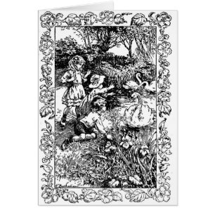 Cartão Linda e a cisne