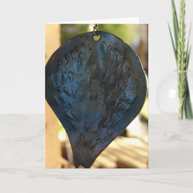 Cartão Linda Folha de Metal (Frente)