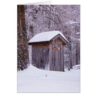 Cartão Linda Foto da Cena de Neve