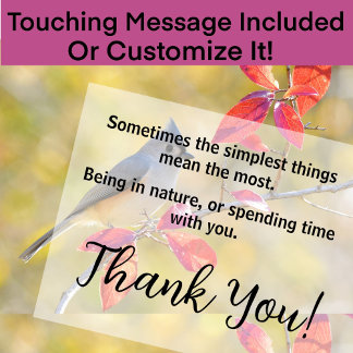 Cartão Linda Foto de Pássaro | Encerramento | Coração